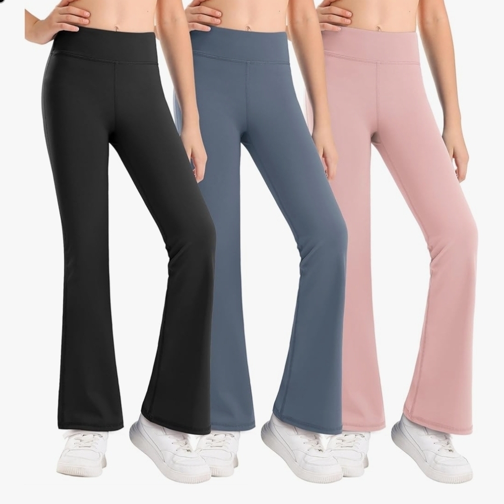 Stelle Kids Leggings Trio - Black, Blue, and Pink